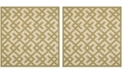 Safavieh Courtyard Beige and Green 4' x 4' Sisal Weave Square Area Rug